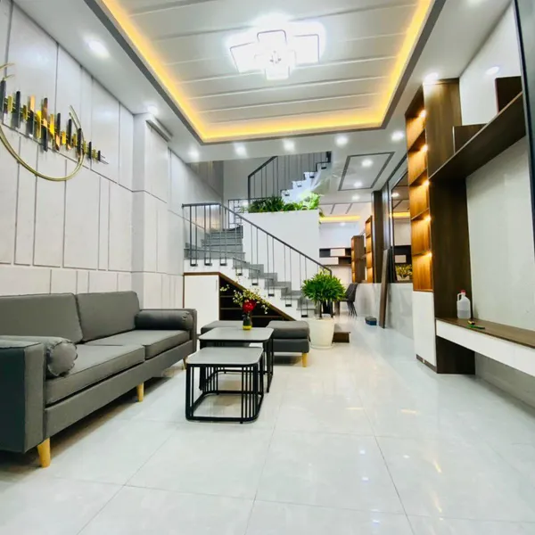 Nhà 4 tầng hẻm 391 Huỳnh Tấn Phát 4m x 13m