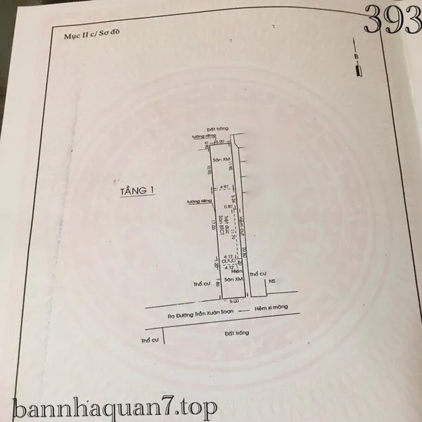 Nhà hẻm XH trần Xuân Soạn, Tân Hưng 5m x 37.9m