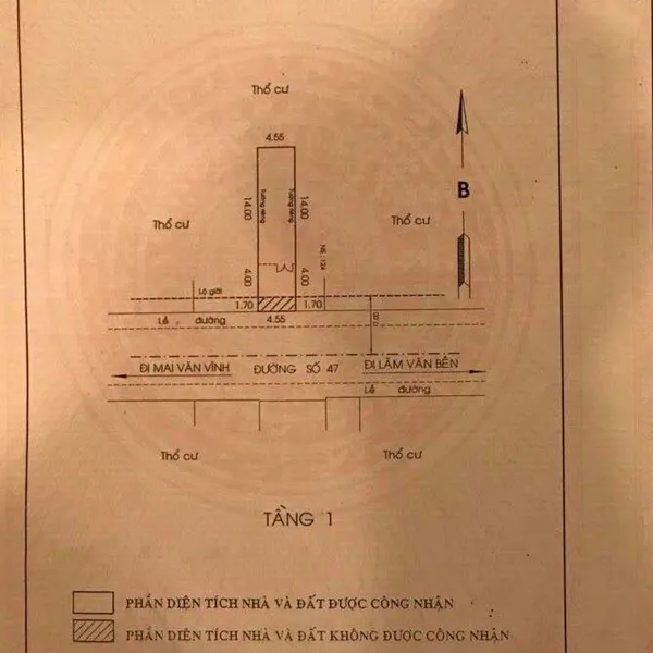 Nhà mt đường 47 tân quy , 4.55m x 20m