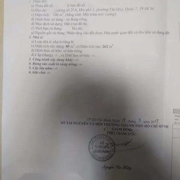 Nhà 3T hẻm xe hơi đường số Tân Quy 6.9m x 16.3m