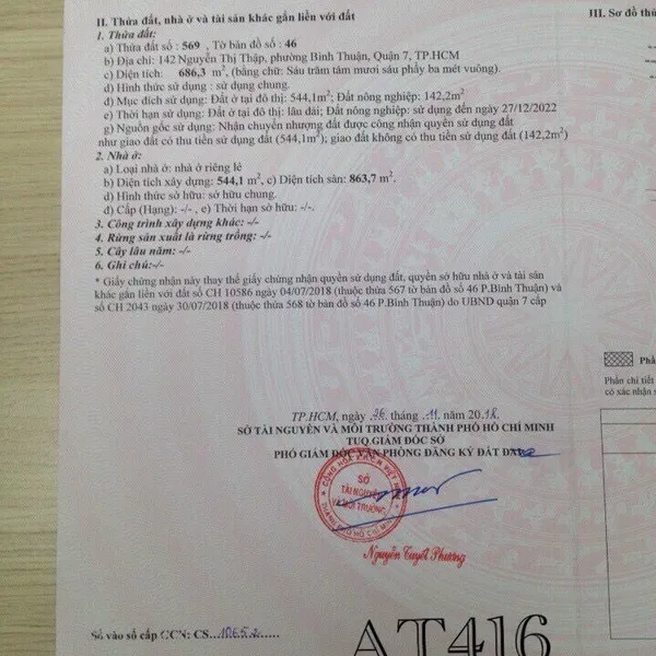 Bán nhà 142 Nguyễn Thị Thập, P.&nbsp;Bình Thuận,&nbsp;Quận 7