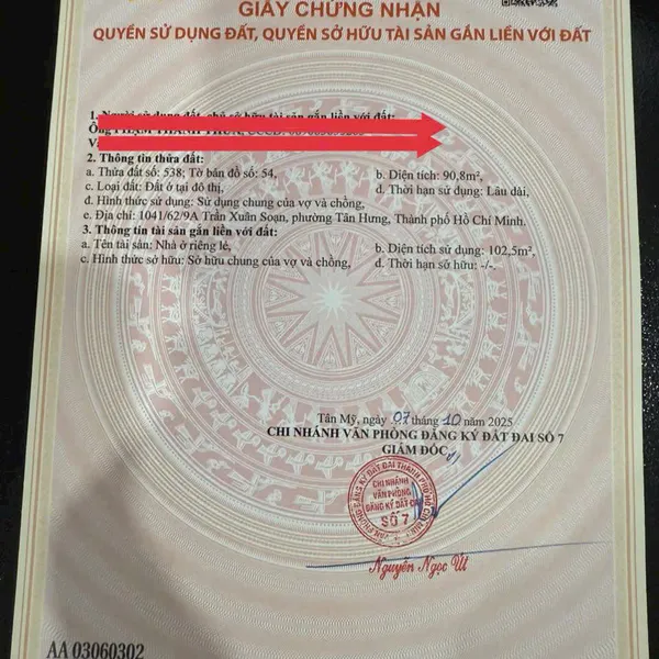 Bán đất xây CHDV 1041/62/9 - 9A Trần Xuân Soạn,&nbsp;P. Tân Hưng, Quận 7