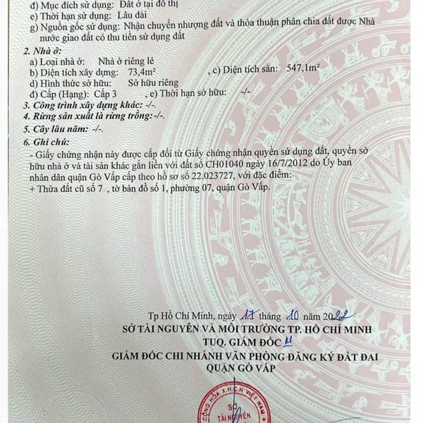 Bán toà nhà căn hộ dịch vụ  B11 Lê Đức Thọ, P7, Quận Gò Vấp